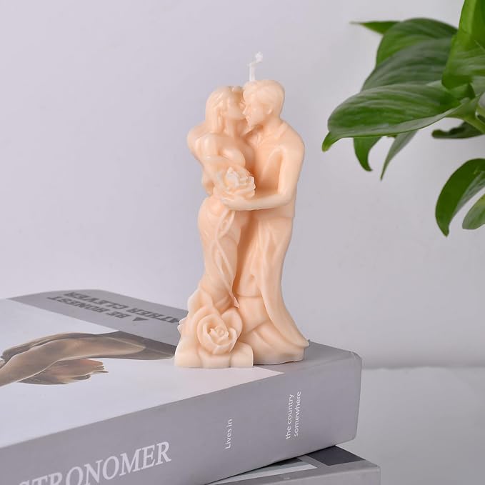 2Pack Loving Portrait Silicone Candle Molds,Embracing Couple Portrait Mold for Candle Craft Making Gift Decoration,Epoxy Resin Wax Mold Silicone Mould
