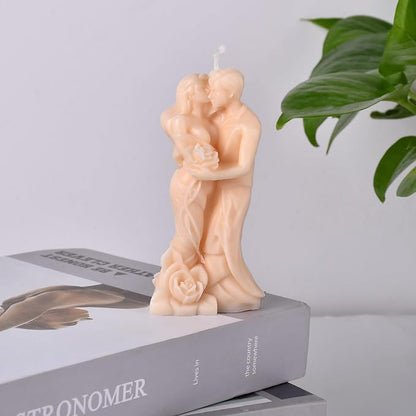 2Pack Loving Portrait Silicone Candle Molds,Embracing Couple Portrait Mold for Candle Craft Making Gift Decoration,Epoxy Resin Wax Mold Silicone Mould