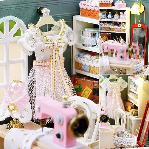 TuKIIE DIY Miniature Dollhouse Kit with Furniture, 1:24 Scale Creative Room Mini Wooden Doll House Plus Dust Proof for Kids Teens Adults(Beatific Atelier) | 1:24 Scale Creative Room Mini Wooden Doll House Accessories for Kids Aged 14+(Beatific Atelier) - Image 6