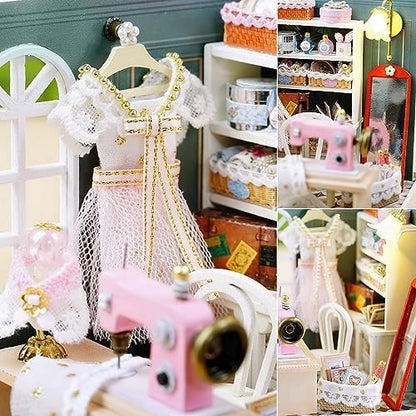 TuKIIE DIY Miniature Dollhouse Kit with Furniture, 1:24 Scale Creative Room Mini Wooden Doll House Plus Dust Proof for Kids Teens Adults(Beatific Atelier) | 1:24 Scale Creative Room Mini Wooden Doll House Accessories for Kids Aged 14+(Beatific Atelier) - Image 6