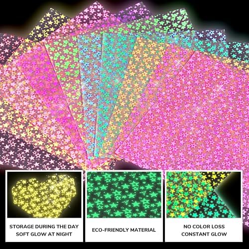 JoyCat Pastel Glow in the Dark Origami Paper, 50 Sheets, 6x6 Inch - Image 4