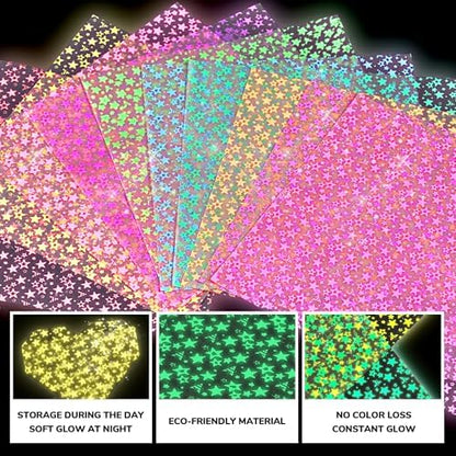 JoyCat Deep Glow in the Dark Origami Paper, 50 Sheets, 6x6 Inch - Image 4