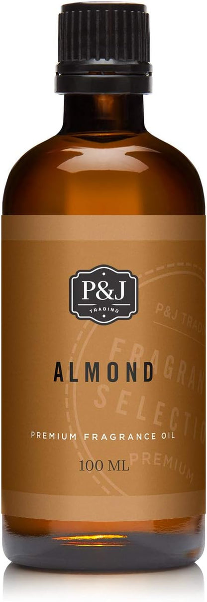 P&J Trading - Almond Scented Oil 100ml - Fragrance Oil for Candle Making, Soap Making, Diffuser Oils
