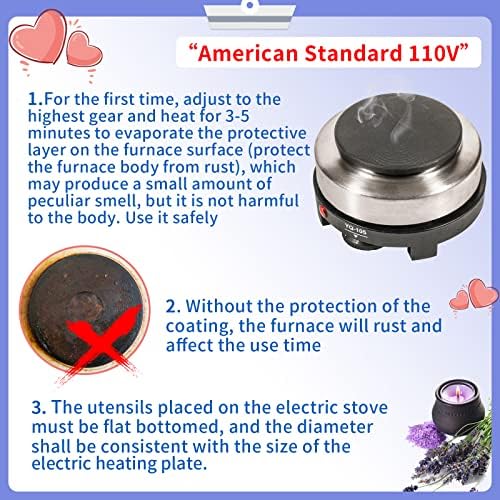 SAEUYVB Candle Making Kit/Supplies with Electric Hot Plate(Black) - Image 6