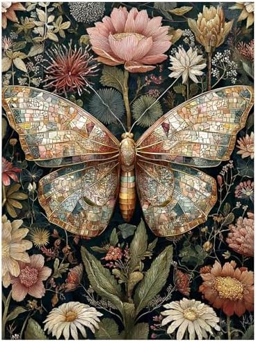 Butterfly Paint by Numbers Kit for Adults, 16x20 inch by MANDUN