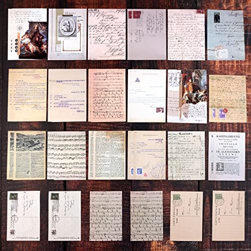 Draupnir 200pcs Vintage Junk Journal Supplies,Scrapbook Supplies Scrapbooking Paper and Stickers Ephemera For Art Aesthetic Journaling Kit Collage(Art) - Image 3