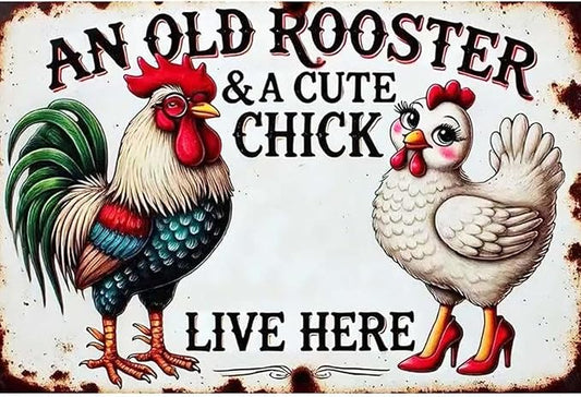 MjhRcll Chicken Stamped Cross Stitch Kits,Chicken Embroidery Starter Kit for Adult Beginners,Animals Cross Stitch Kits for Adults 12×16 Inch