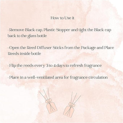 Preston and Lee Reed Diffuser Set | 100 ml (3.4 fl oz) Rose Petals Scent | Reed Diffuser Set | Aromatherapy Diffusers | Natural Reed Diffuser Oil for Home and Spa Fragrance