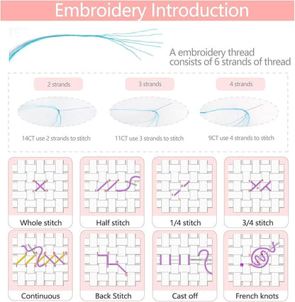 Zhenqing Golden Autumn Cross Stitch Kit – 11CT 152x60cm Large Aida Cloth with Maple Leaves & Stone Path – Warm-Toned Fall Landscape Wall Art Decor(64676)