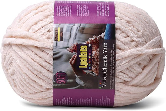 Chunky Chenille Yarn for Crocheting - 200g/7oz Baby Blanket Yarn for Crocheting Soft - 175 Yards Fluffy Thick Plush Yarns for Knitting Blankets Amigurumi (1, Khaki)