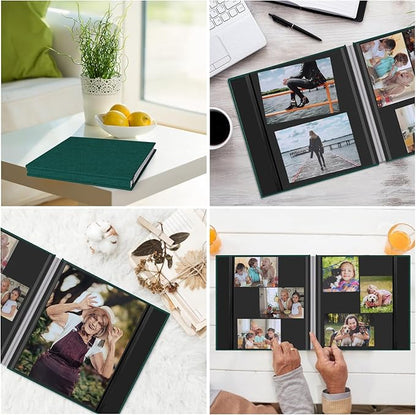 Zesthouse Photo Album Self Adhesive Pages, 60 Pages Magnetic Scrapbook Albums with Sticky Page, Photos Album Holds 8x10 & 5X7 & 4x6 & 6x8 & 3x5, Large Picture Book Ideal Gift for Family Wedding Baby