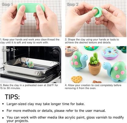 Shuttle Art 82 Colors Polymer Clay Kit, Oven Bake Clay for Kids, 19 Sculpting Tools, 16 Accessories, Non-Toxic, Non-Sticky DIY Crafts for Kids Adults