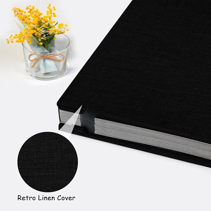 Zesthouse Photo Album Self Adhesive Pages, 60 Pages Magnetic Scrapbook Albums with Sticky Page, Photos Album Holds 8x10 & 5X7 & 4x6 & 6x8 & 3x5, Large Picture Book Ideal Gift for Family Wedding Baby