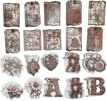 Vintage Scrapbooking Supplies Pack(100 Pieces) for Junk Journal Decoupage Paper Scrapbook Planner Sticker Aesthetic Cottagecore Collage Craft Album (03)