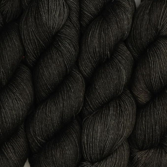 KnitPro Symfonie Hand Dyed Yarn | Extra Fine Merino Wool & Polyamide Blend for Knitting & Crocheting, Fingering Weight, Oeko-TEX Certified 400m, 100g Skein | Terra Semi-Solid Black Pepper