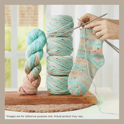 KnitPro Symfonie Hand Dyed Yarn | Extra Fine Merino Wool & Polyamide Blend for Knitting & Crocheting, Fingering Weight, Oeko-TEX Certified 400m, 100g Skein | Terra Variegated Bonnie Blooms