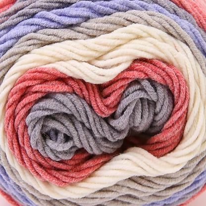 Franel Cotton Acrylic Yarn-45% Cotton 55% Acrylic, 2 Skeins of 100g Each, Soft Pastel & Gray - Purple Gradients, Perfect for Crocheting Knitting Scarves Shawls Blankets Gradient Variegated Yarn