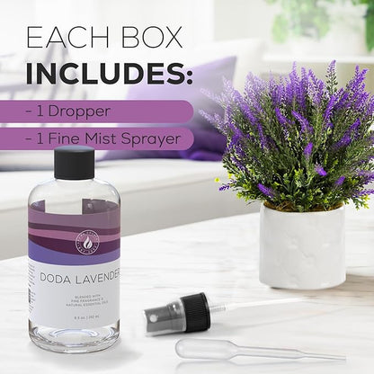 Aroma Country Doda Lavender Diffuser Oil - Luxury Essential Oils for Diffuser Refill & Air Freshener Room Spray - Long-Lasting & Natural Home Fragrance, Lavender Scented Oil for Diffusers (8.5 Fl. oz)