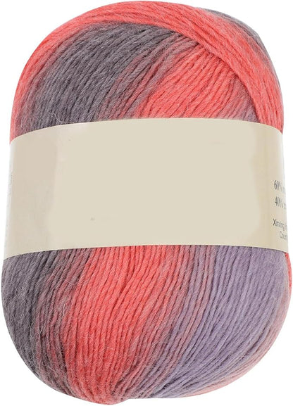 Variegated Rainbow Woolen Yarn Medium Thick Merino Wool Yarn for Hand Knitting Sweaters Scarves and Crafts Soft Knitting Supplies