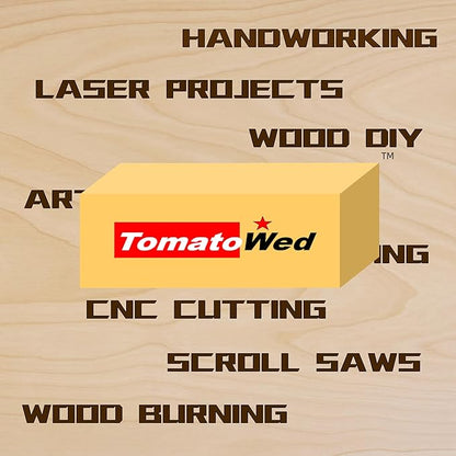 from Baltic Birch, 3mm 1/8'' x 12'' x 18'' Plywood, Craft Grade B/BB Veneer, Box of 6 pcs Sheets, Available for Laser & CNC Cutting, Engraving, Wood Burning, DIY Handwork, Art Painting, by Tomato.Wed