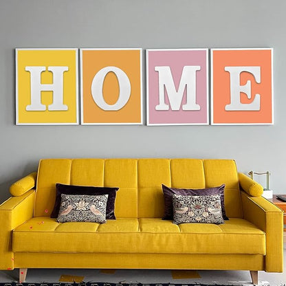 AOCEAN 10 Inch White Big Wood Letters, Unfinished Wooden Letters for Wall Decor Decorative Standing Letters Slices Sign Board Decoration for Craft Home Party Projects (H)