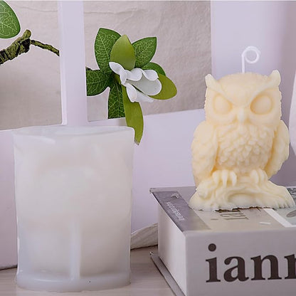 Owl Animal Silicone Candle Molds Epoxy Resin Wax Mold Silicone Animal Shapes Mold for Candle Craft Making Gift Decoration
