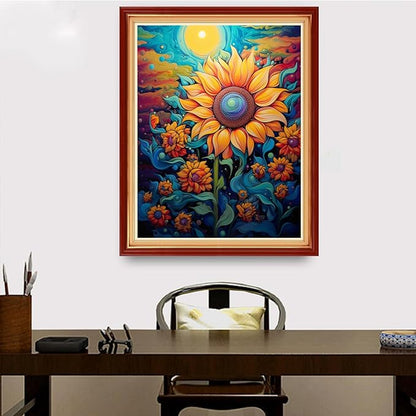 Redxing Stamped Cross Stitch Kits Embroidery kit for Beginners Adults Full Range of Embroidery Patterns Starter Kits DIY Printed Cross Stitch Kits Needlepoint Kits 11CT-Magic Sunflower 16x20 inch