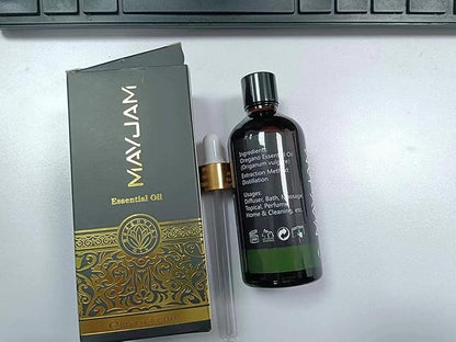 Oregano Essential Oil, MAYJAM Pure Essential Oils for Diffusers, 3.38FL.OZ/100ML Large Volume Oregano Oil with Premium Glass Dropper