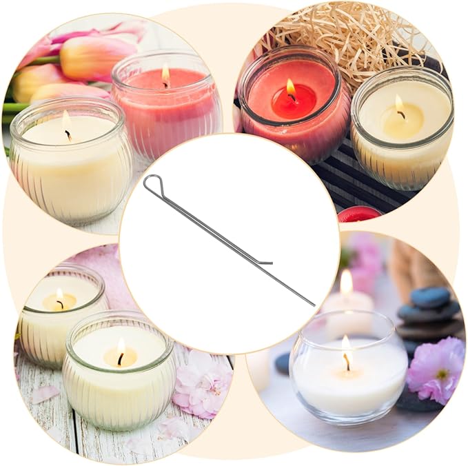 20pcs Wick Holders for Candle Making Carbon Steel Wick Centering Tools for Tealight and Oil Lamp Essential Accessory for DIY Crafting Projects