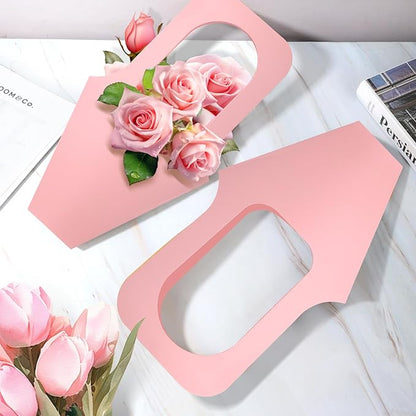 Cyblinia Flower Bouquet Bags with Handle - 20 Pcs Paper Flower Gift Bags for Valentine's Day, Wedding Party & Home Decoration