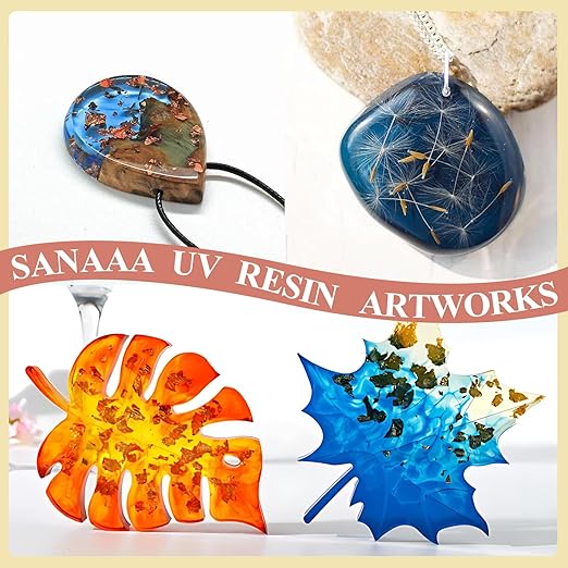 SANAAA UV Resin Clear Hard Type 100g,High Viscosity Transparent Ultraviolet Cure Resin for Jewelry Making,Keychain Making,Crafts Decor,Coating