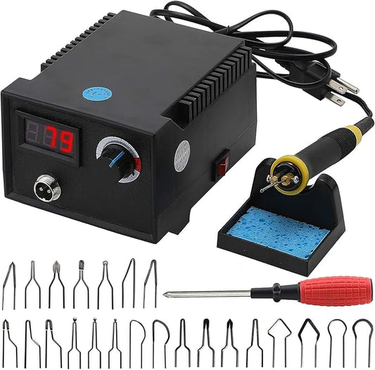 Wood Burnning Kit,Professional Pyrography Wood Burner,Adjustable Temperature Woodburner Machine with Pen for Adults,Wire Tips (Black)