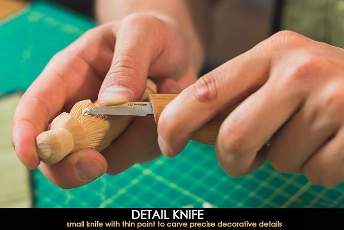 BeaverCraft Wood Spoon Carving Tools Kit S17 with Wood Carving Hook Knife & Sloyd, Chip Whittling Knives for Spoon Carvers - Whittling Tools Set with Knife Leather Strop Polishing Compound, Tool Case