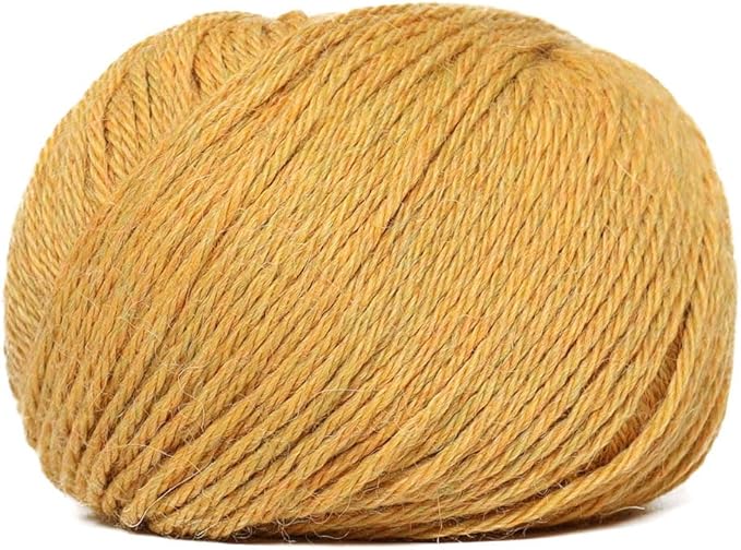 100% Baby Alpaca Yarn Wool Set of 3 Skeins (150 Grams) DK Weight - Made in Peru - Heavenly Soft and Perfect for Knitting and Crocheting (Golden Yellow, DK)