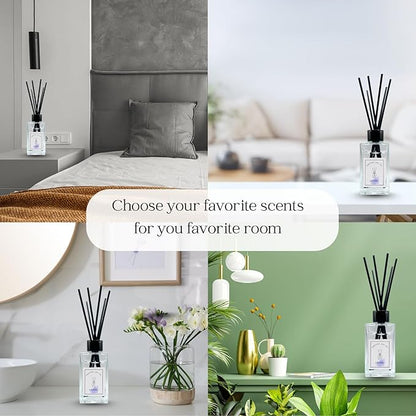 Preston and Lee Reed Diffuser Set | 100 ml (3.4 fl oz) Lavender Scent | Reed Diffuser Set | Aromatherapy Diffusers | Natural Reed Diffuser Oil for Home and Spa Fragrance
