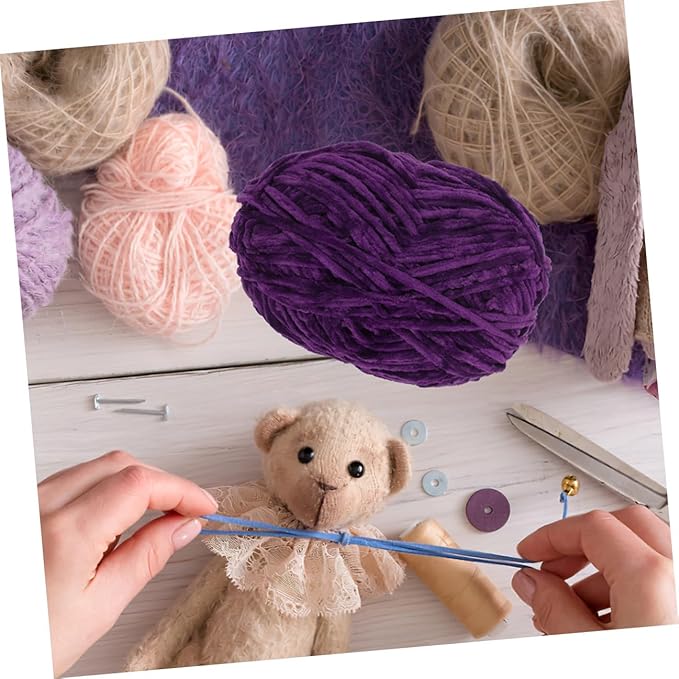 Soft Mid-Weight Colored Wool Yarn for DIY Crafts and Knitting Skin-Friendly Hand-Knitting Yarn for Scarves Sweaters and Home Decor Flexible and Crochet Supply for Beginners and