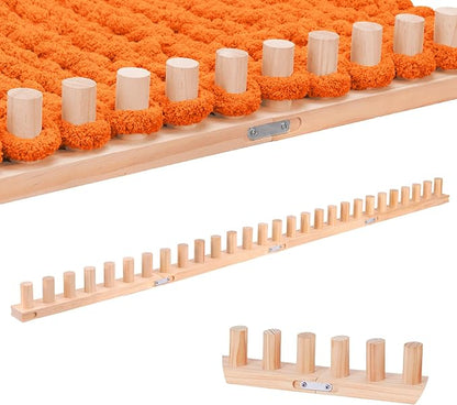 AIOWZZY 55” Chunky Knitting Blanket Loom - Customizable Knitting Loom - Adjustable Size & Portable Design Chunky Knit Blanket Loom - Beginner-Chunky Yarn Loom for Beginners and Home Decoration
