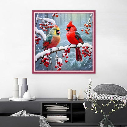 Joyhoor Cross Stitch Kits for Beginners Stamped Cross-Stitch Supplies Needlework preprint Embroidery Kits for Adults DIY Needlepoint Kits Embroidery Patterns 11CT-ovebird 18.x18 inch