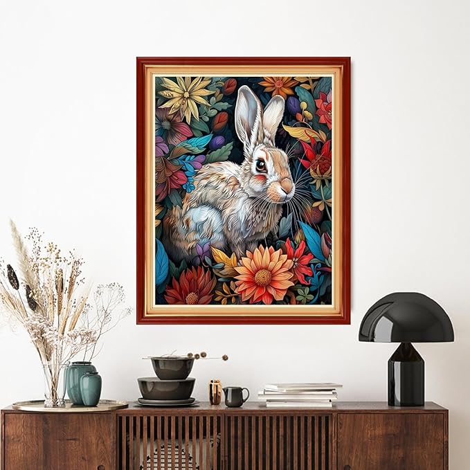 Artvxeay Stamped Cross Stitch Kits | Embroidery Kits for Beginners Craft Kit Needlepoint for Adults Supplies DIY 11CT- (Lucky Rabbit 16x20 inch)