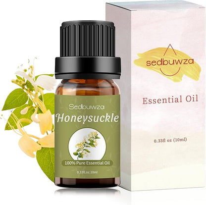 Sedbuwza Honeysuckle Essential Oil, Pure Organic Honeysuckle Fragrance Oil for Diffuser, Humidifier, Soap, Candle, Perfume