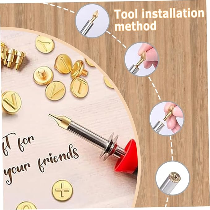 Wood Burning Letter Kit, 28PCS Creative DIY Carving and Embossing Set for Craft Making