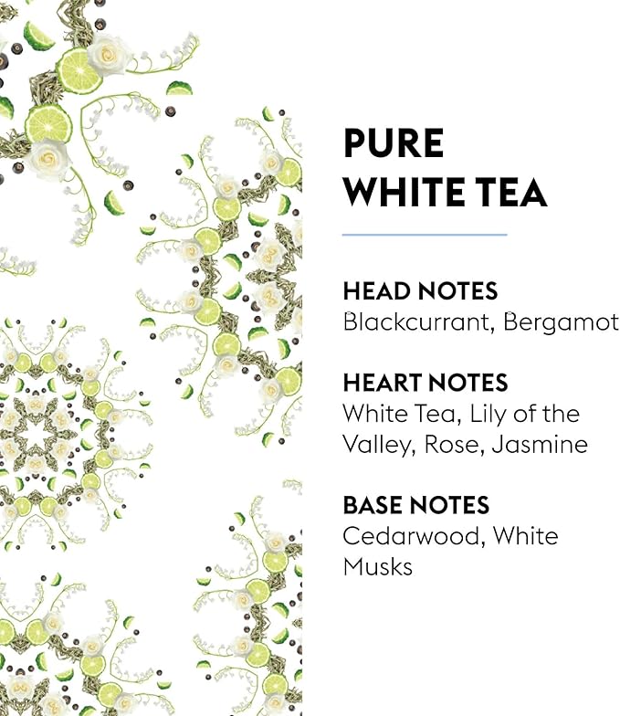 Maison Berger Pure White Tea Lampe Berger Refill, 1 Liter (33.8 fl oz), 2-in-1 Catalytic System, Neutralizes Odors and Diffuses Fragrance, Blackcurrant, Bergamot, White Tea, Made in France