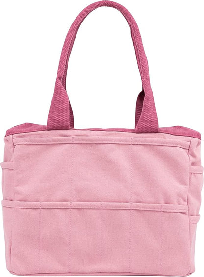 Soolla Studio Bag: Art Supply Storage & Pottery Tool Bag, Washable Craft Tote, Knitting Yarn Organizer, Crochet Projects, 30 Pockets, 20+ Canvas Colors, Gift for Artists & Teachers (Desert Rose)