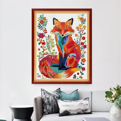 Dimensean Stamped Cross Stitch Kits Full Range of Embroidery Patterns Starter Kits for Beginners Adult DIY Cross Stitches Needlepoint Kits 11CT-Colorful Cat 16x20 inch