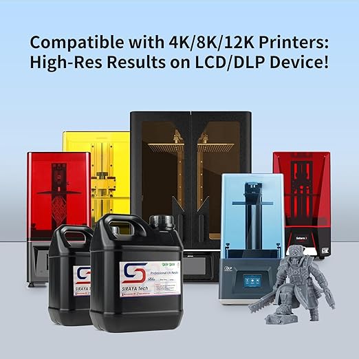 Siraya Tech Blu Tough 3D Printer Resin with High Strength and Precision - Easy to Print Strong and High Resolution, Versatile and User-Friendly for LCD/DLP 3D Printer (Easy Grey, 2kg)