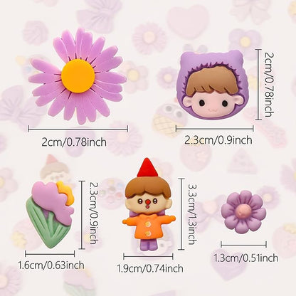 100Pcs Slime Charms, Mixed Cute Resin Charms Set for Scrapbooking, Phone Cases, Hair Accessories, Fake Candy Decor, Crafting Embellishments & DIY Keychains