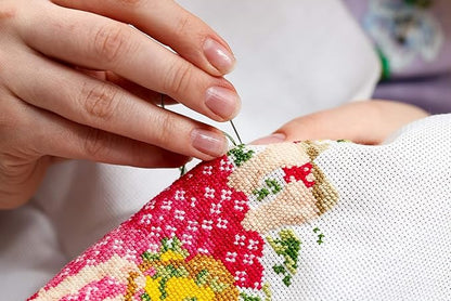 Funcrostitch Counted Cross Stitch Kits for Beginners,14ct Unprinted Pattern Embroidery Kit Dmc Cotton Threads Needleworks for Adults-Cactuses 13.3"×13.8"