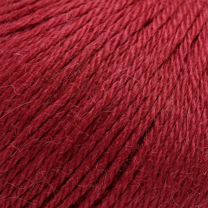 100% Baby Alpaca Yarn Wool Set of 3 Skeins (150 Grams) DK Weight - Made in Peru - Heavenly Soft and Perfect for Knitting and Crocheting (Red, DK)