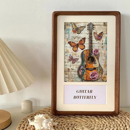 Scrapbook Paper,16 Sheets 4.1x5.8 Inch Guitar Butterfly Style Scrapbook Paper,Single-Sided Vibrant Origami Decoupage Papers for Diy Crafts, Card Making, Art Journaling