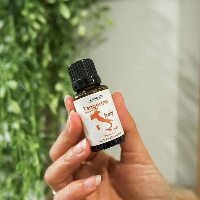 Nature Packaged Tangerine Essential Oil - Direct from Citrusmade in Sicily, Italy - Essential Oils for Diffusers & Aromatherapy | 100% Pure Therapeutic Grade (15ml)